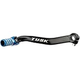 TUSK Folding Shift Lever + 1" Black/Blue Tip Compatible with Yamaha TW200 1990-2025
