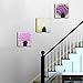 Mon Art-Watercolor Pink Flower Oil Painting Hand Painted 3D Picture Wall Art for Bedroom Living Room Handmade Drawing Artwork Modern Decoration Home Decor,16