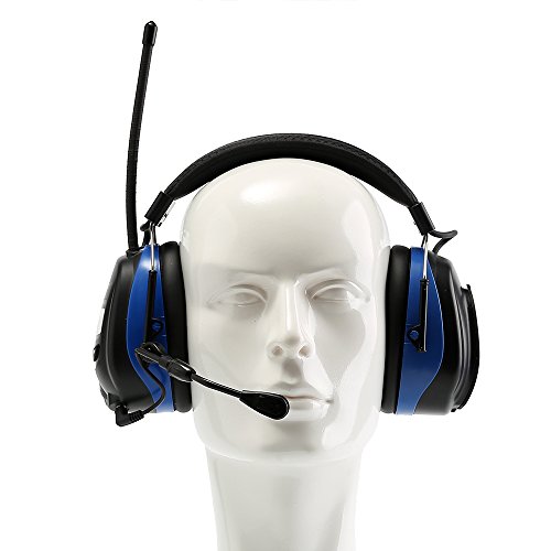 PROTEAR Bluetooth Hearing Protection Headphones with AM/FM Digital Radio and Boom Microphone,NRR 25dB Electronic Noise Reduction Safety Ear Muffs for Working Mowing Construction