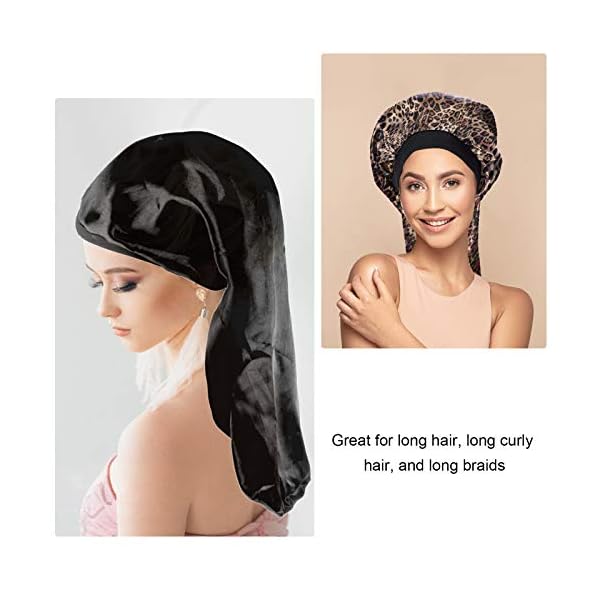 KissDate-3-PCS-Extra-long-Satin-Bonnet-Adjustable-Silk-Night-Sleep-Cap-Sleeping-Head-Cover-with-Wide-Elastic-Band-Hair-Loss-Cap-for-Women-Girl-Sleeping-Spa-Long-Curly-Hair-Protection KissDate 3 PCS Extra long Satin Bonnet, Adjustable Silk Night Sleep Cap, Sleeping Head Cover with Wide Elastic Band, Hair Loss Cap for Women Girl Sleeping Spa Long Curly Hair Protection