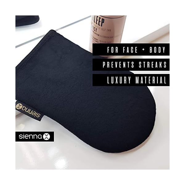 Sienna-X-Luxury-Self-Tan-Mitt-Tanning-Glove-Ideal-for-at-home-use-to-create-a-flawless-streak-free-fake-tanner-glow-Waterproof-reusable-machine-washable-double-sided-for-complete-control-Self-Tan-Mist Sienna X Luxury Self Tan Mitt. Double Sided Fake Tan Applicator For A Streak Free & Flawless Tan. Machine Washable…