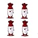 Amberetech 4PC Santa Claus Red Wine Bottle Cover Bags Dinner Table Decoration