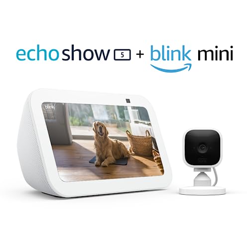 Echo Show 5 (3.a generación) con Blink Mini | Blanco Glaciar