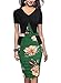 REPHYLLIS Women Bodycon Office Church Elegant Midi Work Pencil Sheath Dress