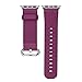 J&D Tech Modern Series Leather Strap Replacement Wrist Band with Metal Clasp Adapter for Apple Watch Series 1/2 / 3/4, 38mm - Fuchsia