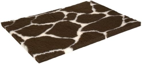 Petlife Non-Slip Vetbed for Dog/ Cat, Giraffe Print, Brown with Cream, 54 x 30-inch, 54" x 30"