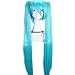L-email Hatsune Miku Vocaloid Long Straight Ponytails Lolita Cosplay Wigs Blue