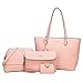 ELIMPAUL Women Fashion Handbags Tote Bag Shoulder Bag Top Handle Satchel Purse Set 4pcs