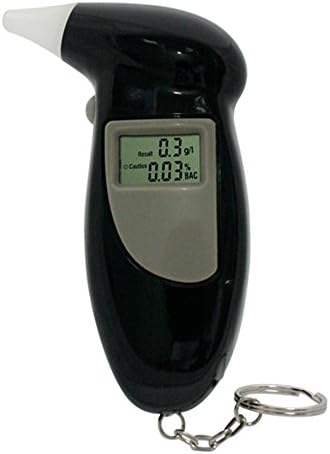 Advanced Keychain Breathalyzer with LCD Display by Nakar | Pocket Alcohol Detector for Car | Personal Breath Testing Device | Portable Digital Tester | Test Your Alcohol Levels Fast &amp; Accurately