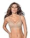 Leonisa Posture Corrector Bra, Wireless Front Closure Posture Bra with Contour Cups – Back Support and Everyday Comfort, Beige, 34C