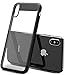 TOZO for iPhone X Case Soft Grip Matte Finish TPU + PC Clear Hard Back Panel Hybrid PC+TPU -Protect Cover Back Transparent Bumper for iPhone 10 / X Black Edge