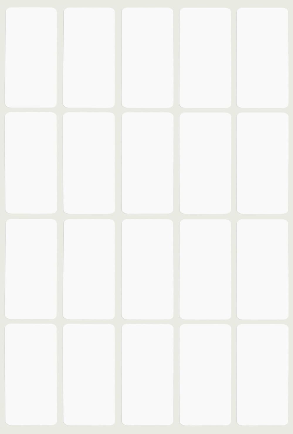 Royal Green White Rectangle Color Coding Stickers 4cm x 1.9cm (40mm x 19mm) - 1000 Pack