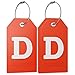 Shacke Initial Luggage Tag with Full Privacy Cover and Stainless Steel Loop – (Letter D)