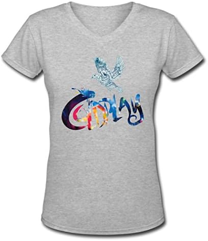 Women's 2016 Coldplay Logo V-neck T shirt Medium
