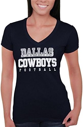 Dallas Cowboys Women's Navy Practice Glitter Tee