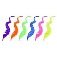 QHTOY DHSM 6pcs/lot Plush Twisty Magic Worm Toys Trick Caterpillar for Kids Random Color Beginner Funny Cute Magic Tool Children Gifts