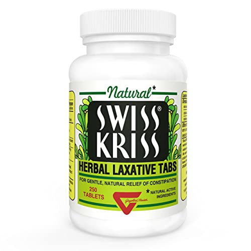 Swiss Kriss Herbal Laxative Tablets, Gentle & Natural Laxatives for Constipation Relief for