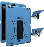Apple iPad Pro Case, Bastex Hybrid High Impact Resistant Rugged Silicone rubber Outer Blue Silicone Cover Plastic Black Kickstand Case for iPad Pro 2015 12.9 inch screen