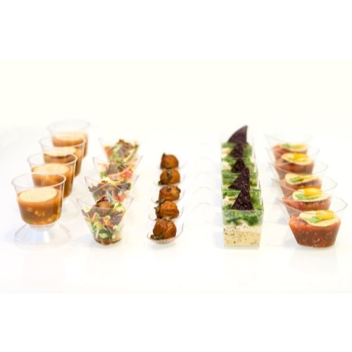 Exquisite Clear Plastic Mini Sauce Boat Dessert Miniature 12 Count - 4.7 oz