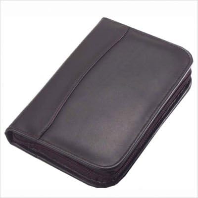 Clava Leather Junior Zippered Padfolio Black
