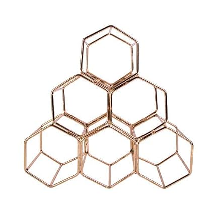 Wine Glass Holder Hexagon Iron Wine Stand For Kitchen And Bar