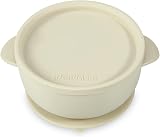 PandaEar 3 Pack Silicone Baby Bowls with Suction Lids Pink Rose Linen view 7