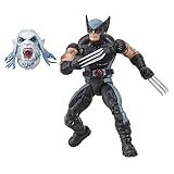 Marvel Classic Hasbro Marvel Legends Series 6" Collectible Action Figure Wolverine Toy (X-Men/X-Force Collection) - with Wendigo Build-A-Figure Part, Brown/A