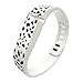i-smile® 3PCS Replacement Bands with Metal Clasps for Fitbit Flex / Wireless Activity Bracelet Sport Wristband / Fitbit Flex Bracelet Sport Arm Band (No tracker, Replacement Bands Only) & Silicon Fastener Ring For Free (Black with White Dots&Dalmatian&White+Wave, Large)
