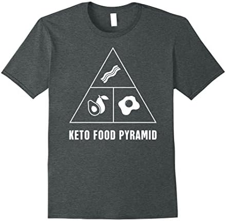 Mens "KETO FOOD PYRAMID" | Keto T-Shirt 2XL Dark Heather