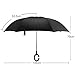 711-TEK Inverted Umbrella Double Layer Windproof Reverse Umbrella for Car and Outdoor Use With C-Shaped Handle