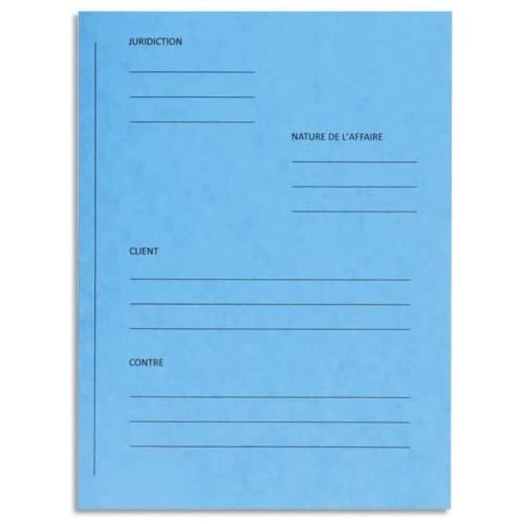 Exacompta - Ref 220102E - Nature Future Pre-Printed Square Cut Folders - 250 x 320mm in Size, Suitable for A4 Documents, 265gsm Glossy Card - Turquoise (Pack of 25) - French Text