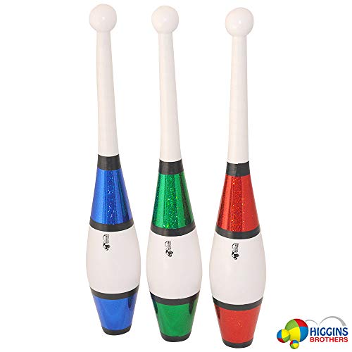 Higgins Brothers Eclipse Juggling Club Set of 3 Blue, Red, Green Colors - Thumbnail 2