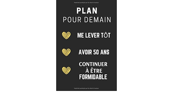 Plan Pour Demain 50 Ans Carnet De Notes Journal Idee Cadeau D Anniversaire Noel Ou Fete Original Pour Femme Et Homme French Edition Anniversaire 50 Ans Cadeaux Edition 9798618500685 Amazon Com Books