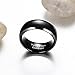 Frank S.Burton Black Rings for Men Women 6mm 8mm Tungsten Men's Wedding Band Flat Dome Engagement Promise Rings Comfort Fit Size 4-15