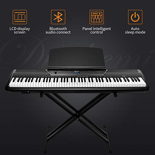 Duoliemi Weighted Digital Piano with Bluetooth, 88 Key Full Size