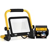 Yaoledly 50W 5000LM LED Work Light, 6000K IP66