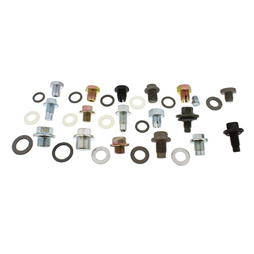 ABN Oil Drain Plug 76pc Assortment SAE & Metric Drain Plugs & Washer Gasket Set Compatible