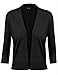 BILY Women's Classic Open Front Cropped Cardigan Black Medium