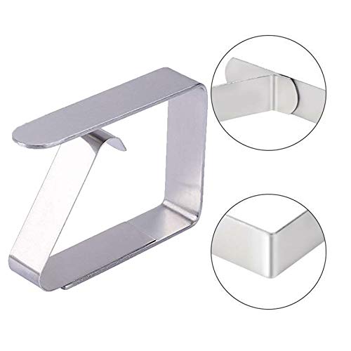 Onlyesh 10 Pezzi Clip per tovaglia Morsetto per Tovaglia Ganci fermatovaglia in Acciaio Inox