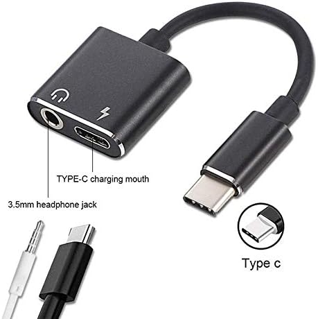USB-Type C 2-in-1 Same Time Charging & Same Time Listing Music Adapter for OnePlus 6/6T, OnePlus 5/5T, OnePlus 3/3T