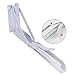 Folding Shelf Bracket Steel Triangle Wall Mount Support White Heavy Duty Shelf Brackets 2 PCS (12inch) by Accessbuy