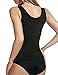 Ekouaer Women's Latex Underbust Corset Waist Training Cincher Steel Boned Shapewear