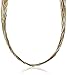 Sterling Silver Italian Tri-Color Seven-Strand Braided Herringbone Chain Necklace, 16