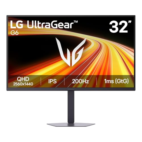 LG Ultragear™ Gaming Monitor 32G620B-B.AEU | G6 Series (2026) | 32 inch | IPS Monitor 16:9 | 200Hz | 1ms (GtG) | QHD 2560x1440 | sRGB 99% | AMD FreeSync Premium™ and NVIDIA G-Sync™