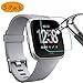 [5 Pack] Compatible for Fitbit Versa Screen Protector Tempered Glass, Fotbor Waterproof 9H Hardness HD Clear [No-Bubble] Anti- Scratch Easy Installation Film for Fitbit Versa Accessories (Clear)