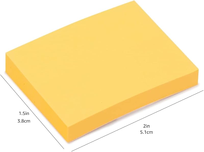 Mini-Haftnotizen, 24 Blöcke, Selbstklebende Notizblöcke, Verschiedene Farben, 3,5cm x 5cm