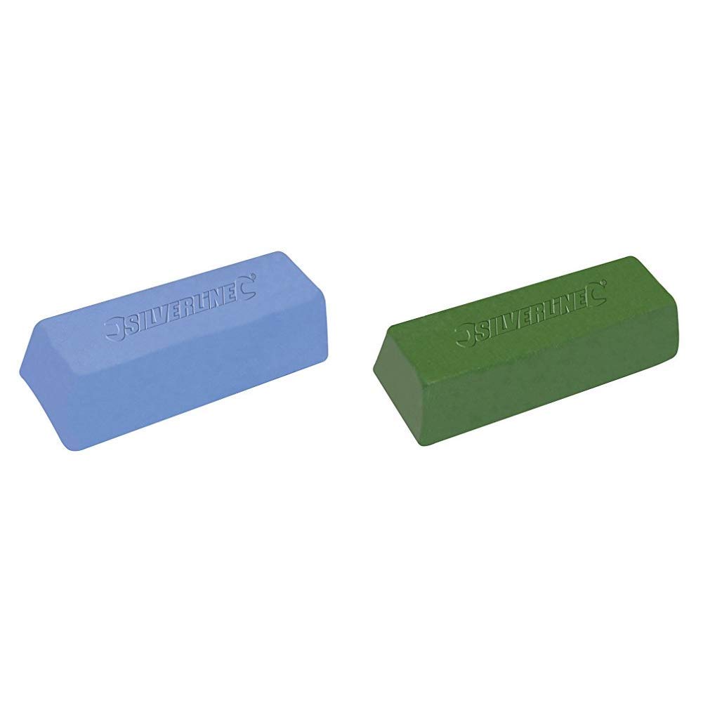 Silverline 107879 Lucidante Blu 500G /& 105888 Disco Di Lucidatura in Cotone a Forma Di Spirale