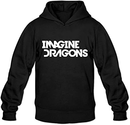 MINNRI Men's Rock Band Imagine Dragons Hoodie Black XXL