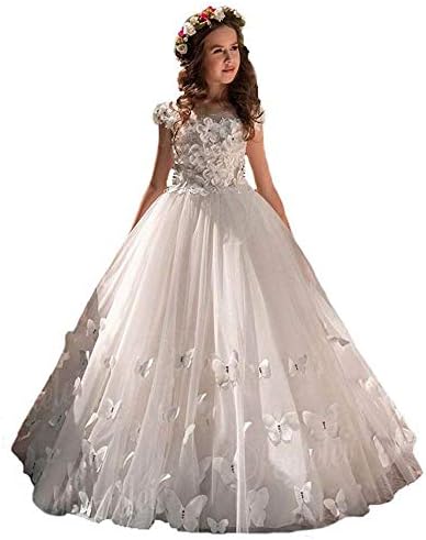 QueenBridal Kids Pageant 2019 Ball Gown Flower Girl First Communion Dress for Weddings QB923