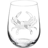 MIP Wine Glass Goblet Maryland Crab (17 oz Stemless)